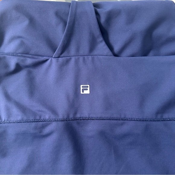 FILA Navy High Neck Athletic Tank Top Built-in Bra Tennis Yoga Small - Picture 9 of 9